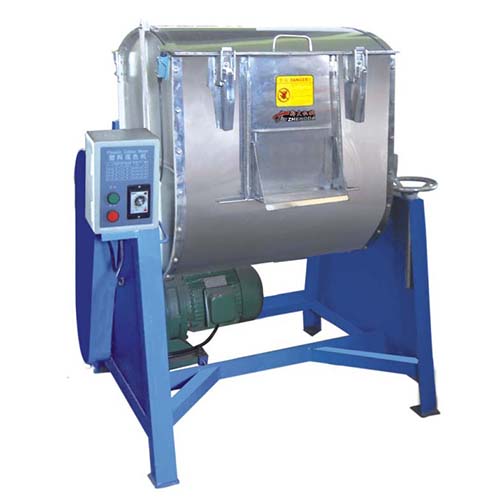 Horizontal color mixing machine